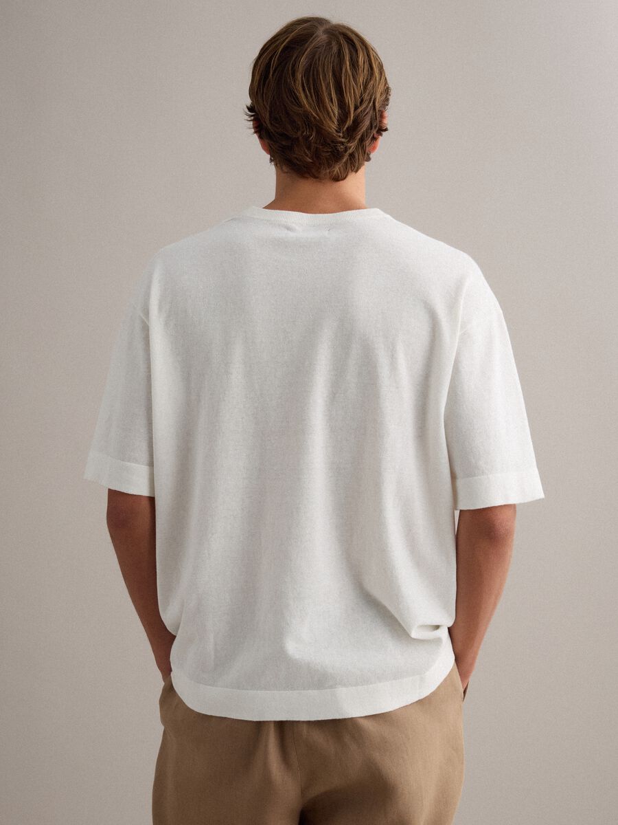 White pure cotton short-sleeve regular-fit T-shirt_3