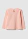 Girls' pink pure cotton regular fit T-shirt with teddy bear_1