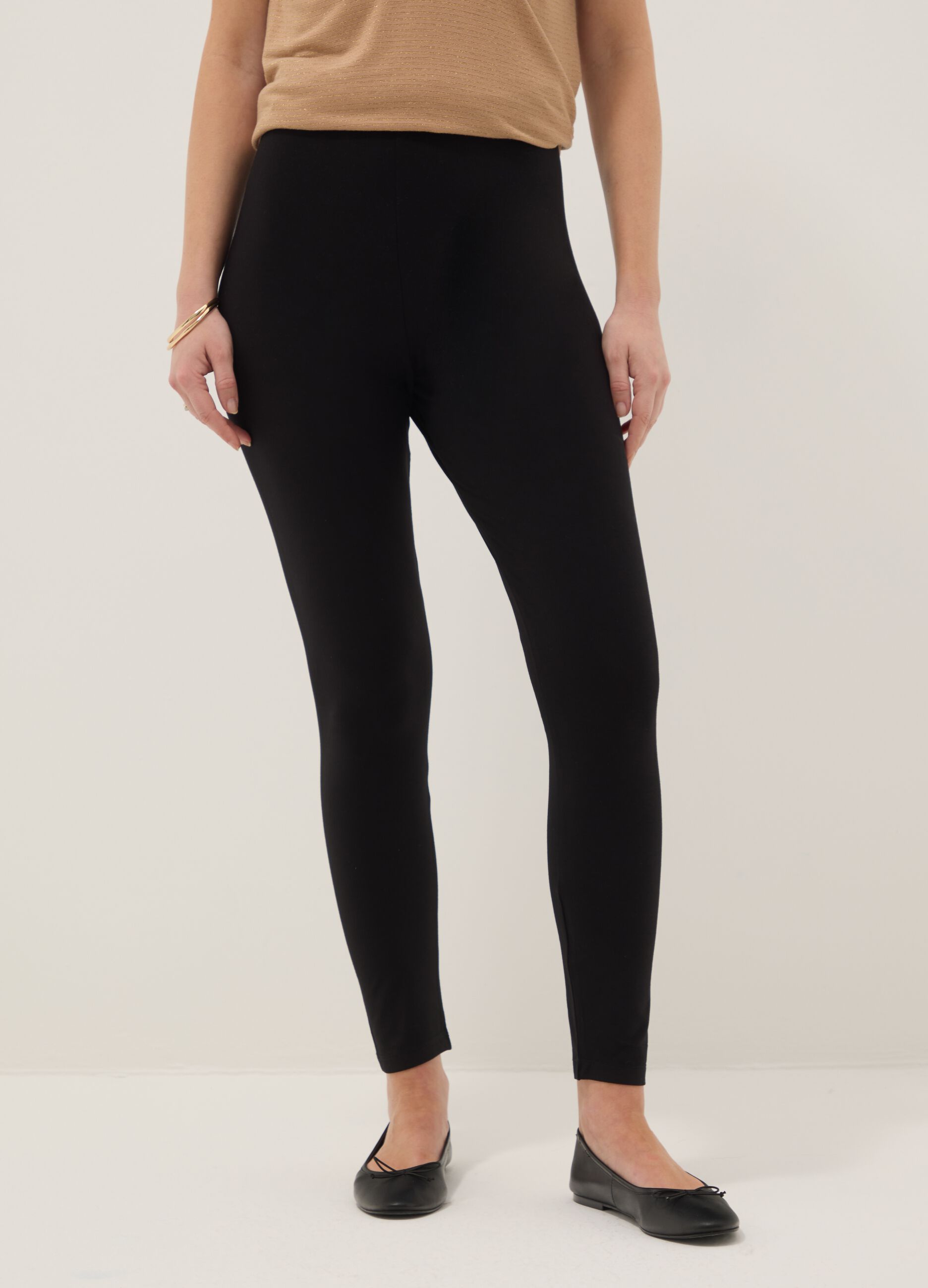Black Skinny Fit Maternity Leggings in Stretch Viscose