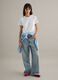 White crew neck cotton t-shirt with regular fit_1
