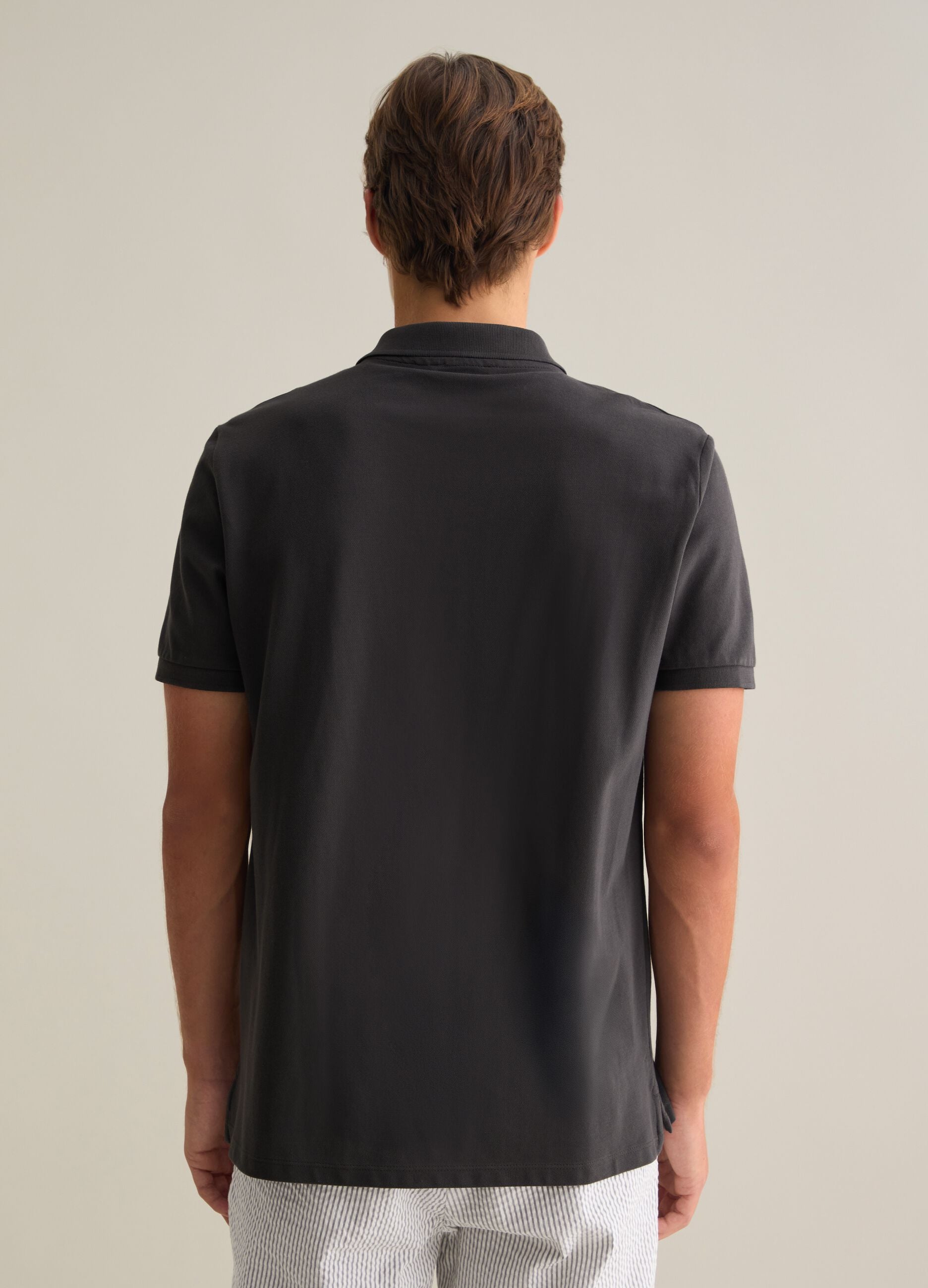 Men&rsquo;s grey regular fit polo shirt in 100% cotton