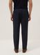 Blue cotton chino trousers with carrot fit_3