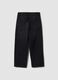 Black wide-leg cotton and viscose blend jeans for boys_1