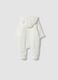 White hooded cotton-blend baby sleepsuit with Minnie print_1