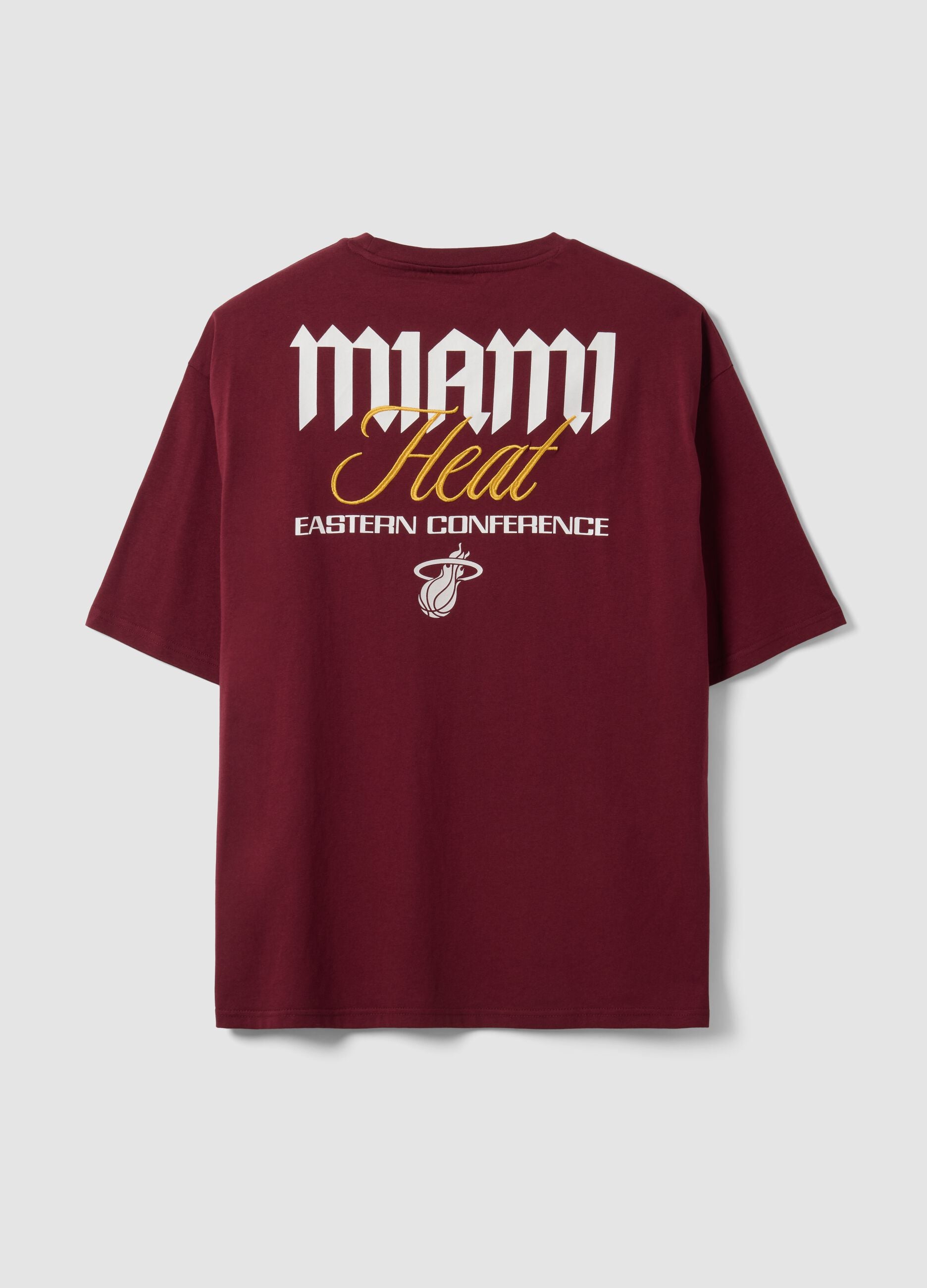 Red 100% cotton Miami Heat print T-shirt