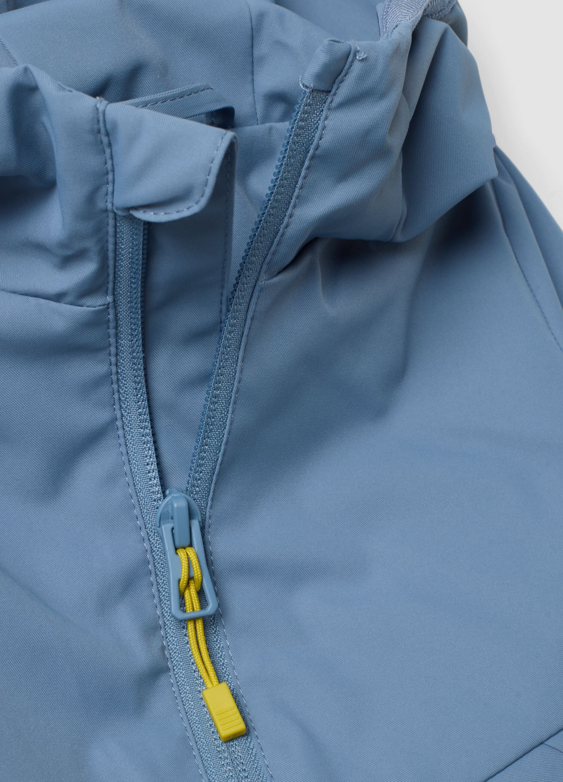 Blue hooded zip-up jacket, regular fit for boys