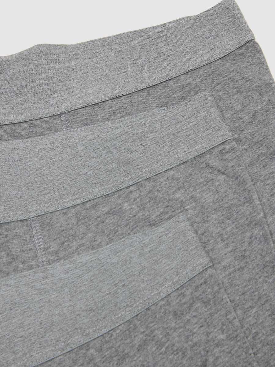 3-pack of grey midi boxer briefs in stretch organic cotton, regular fit_5