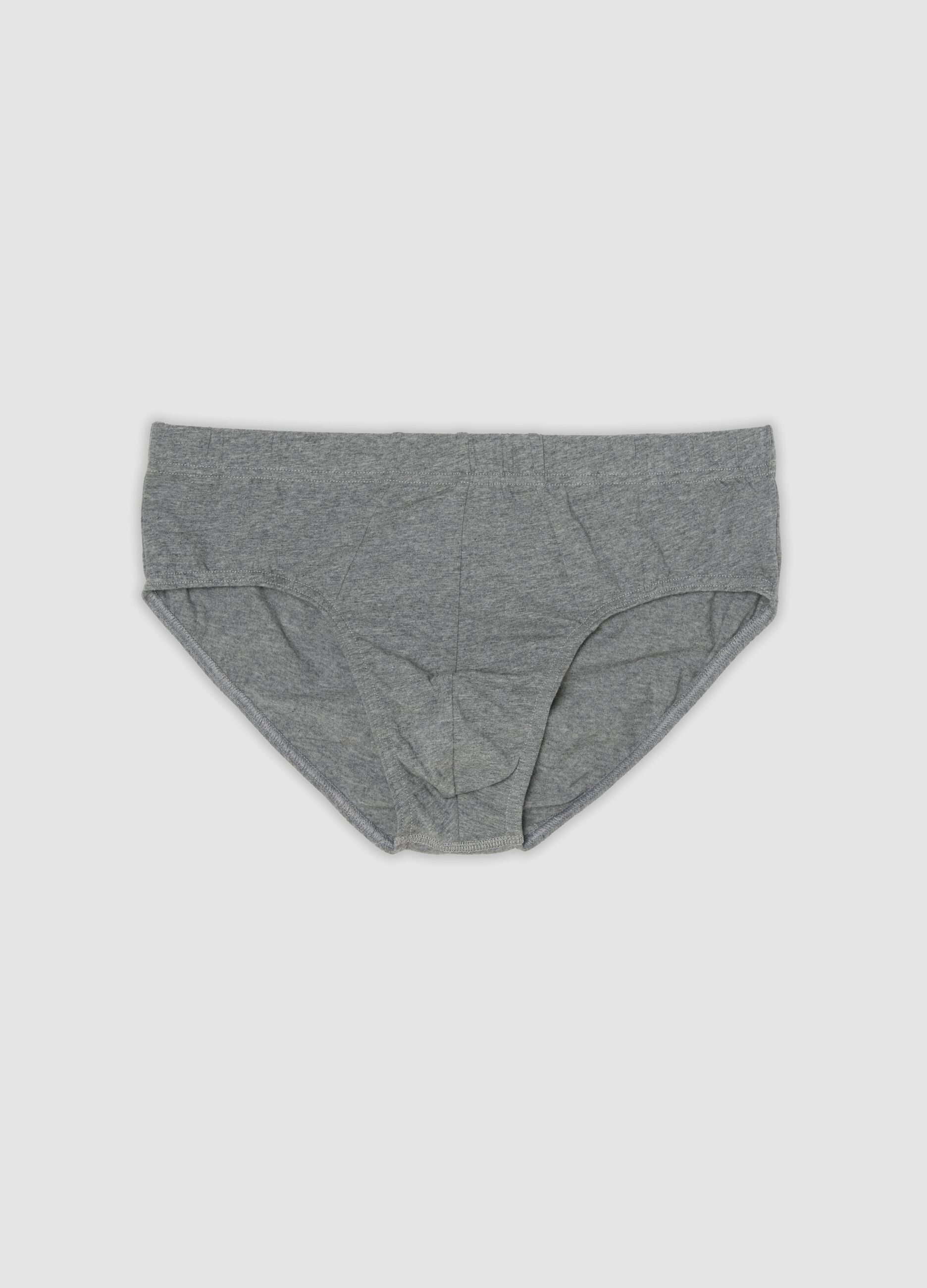 Grey organic cotton briefs