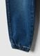 Blue cotton blend relaxed fit jogger jeans for children_3
