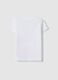 Girls' white stretch cotton T-shirt regular fit with Peach_1