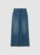 Blue wide-leg stretch cotton jeans_4