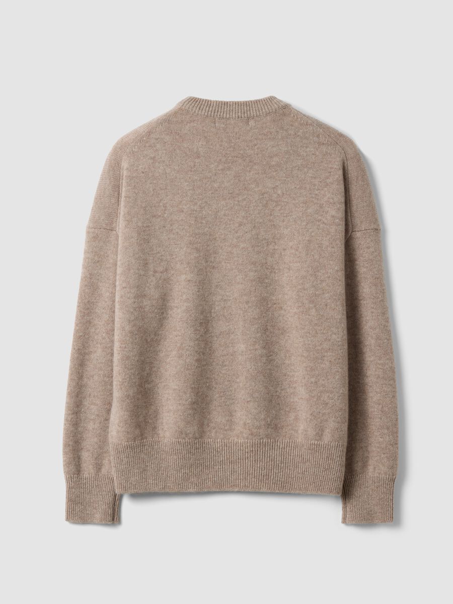 Beige pure cashmere oversized jumper_6