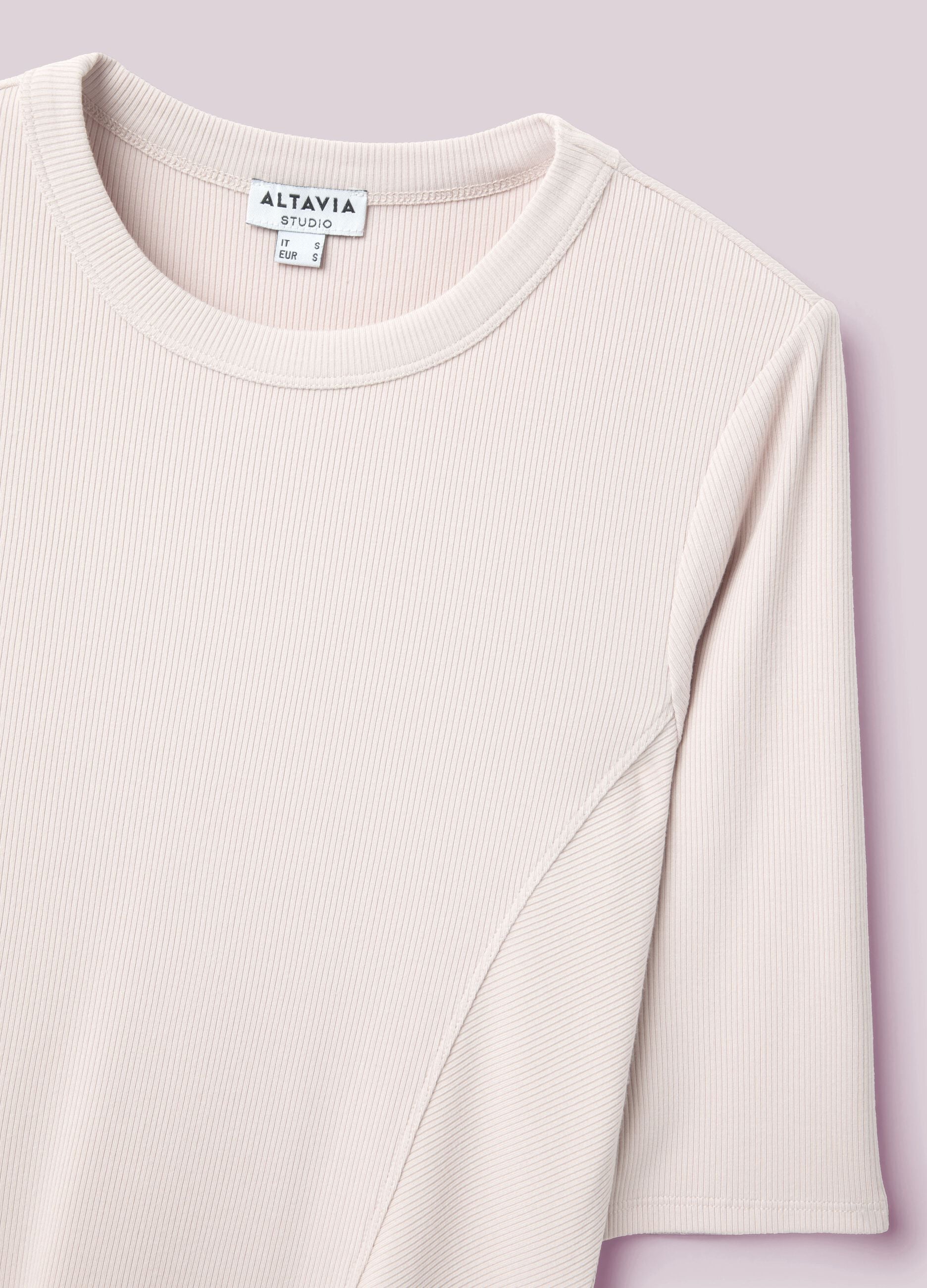 ALTAVIA STUDIO Ribbed Stretch Modal T-shirt