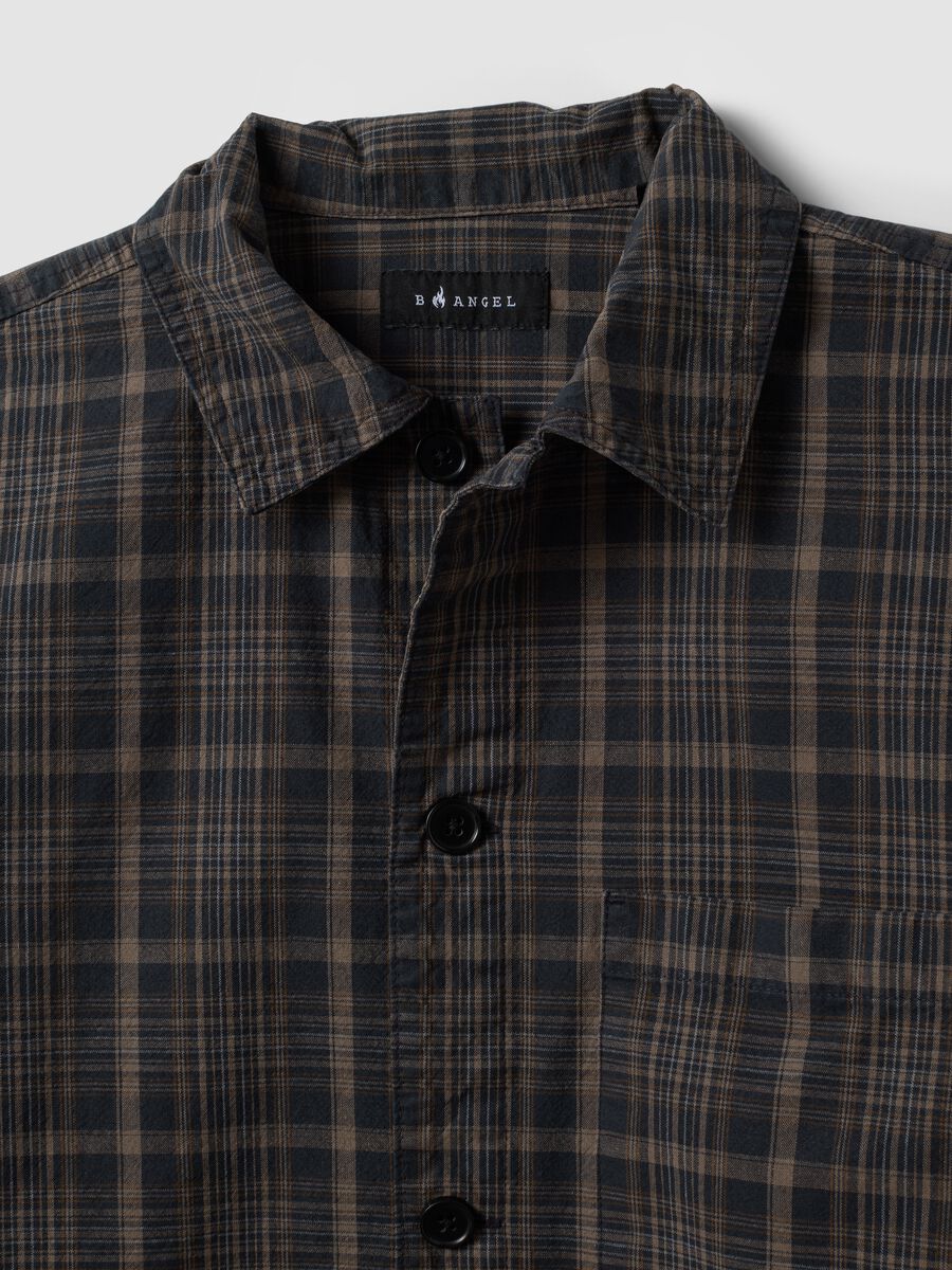 Camicia multicolor a quadri in puro cotone over fit_1