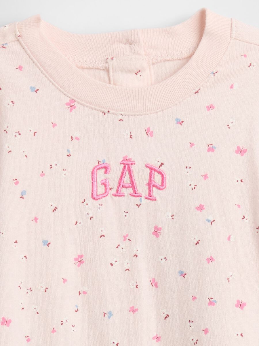 Pink cotton jumpsuit with print_2