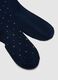 Blue stretch cotton long socks tripack_2