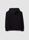 Black organic cotton zip-up hoodie for boys, relaxed fit_6