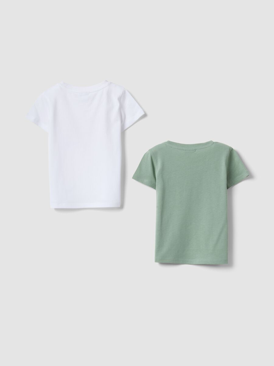 2-pack pure cotton multicolour T-shirts for baby girl_1