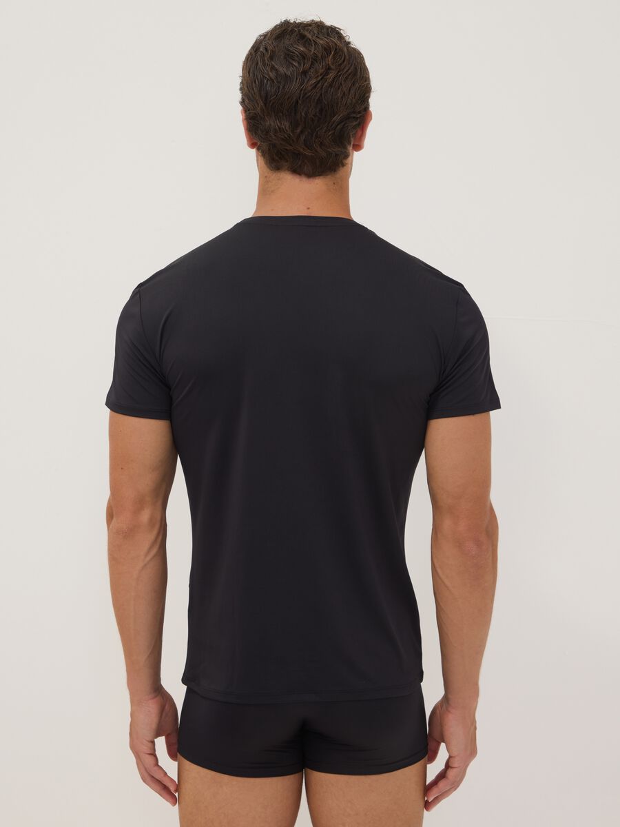 Bipack di t-shirt nere in microfibra elasticizzato regular fit_3
