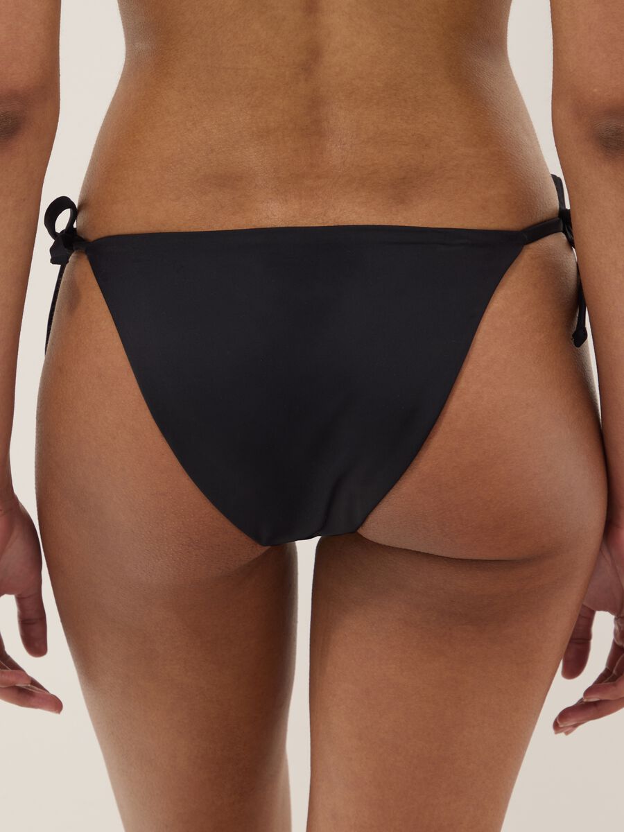 Slip da mare in tessuto elasticizzato nero_2