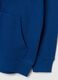 Blue hooded sweatshirt in pure organic cotton for boys, regular fit_3