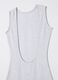 Grey Melange Backless Long Dress _6