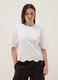 White pure cotton T-shirt with embroidery, regular fit_2