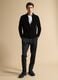 Black full-zip cardigan with collar, regular fit_1