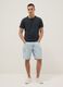Black regular fit pure cotton T-shirt with henley collar_2