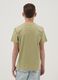 Green short-sleeved T-shirt in 100% organic cotton for boys_1