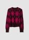 Purple stretch wool crew-neck jumper_0