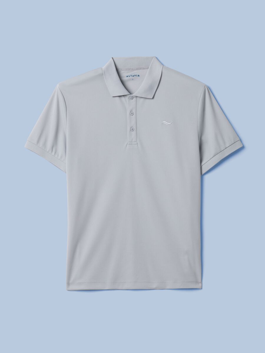 Polo grigia con colletto classico traspirante ALTAVIA SAILING_4
