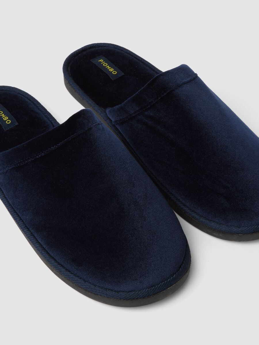 Padded blue slippers for home_1