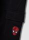 Black cotton-blend jogger trousers with MARVEL Spider-Man graphics for boys_2