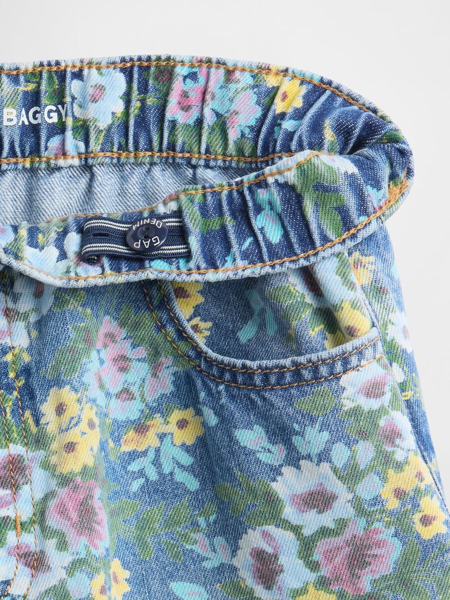 Multicolour Flared Denim Trousers_6