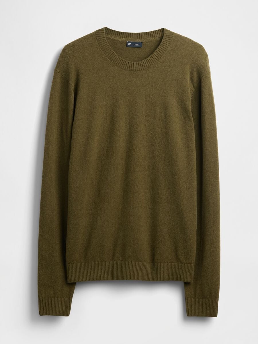 Green sweater in cotton and acrylic_3