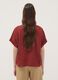 Red polka-dot pure viscose short-sleeved oversized shirt_3