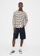 Stretch Brown Check Shirt_1