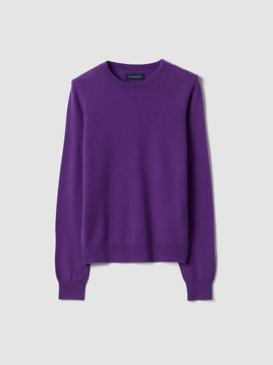 Purple pure wool crew-neck jumper_0