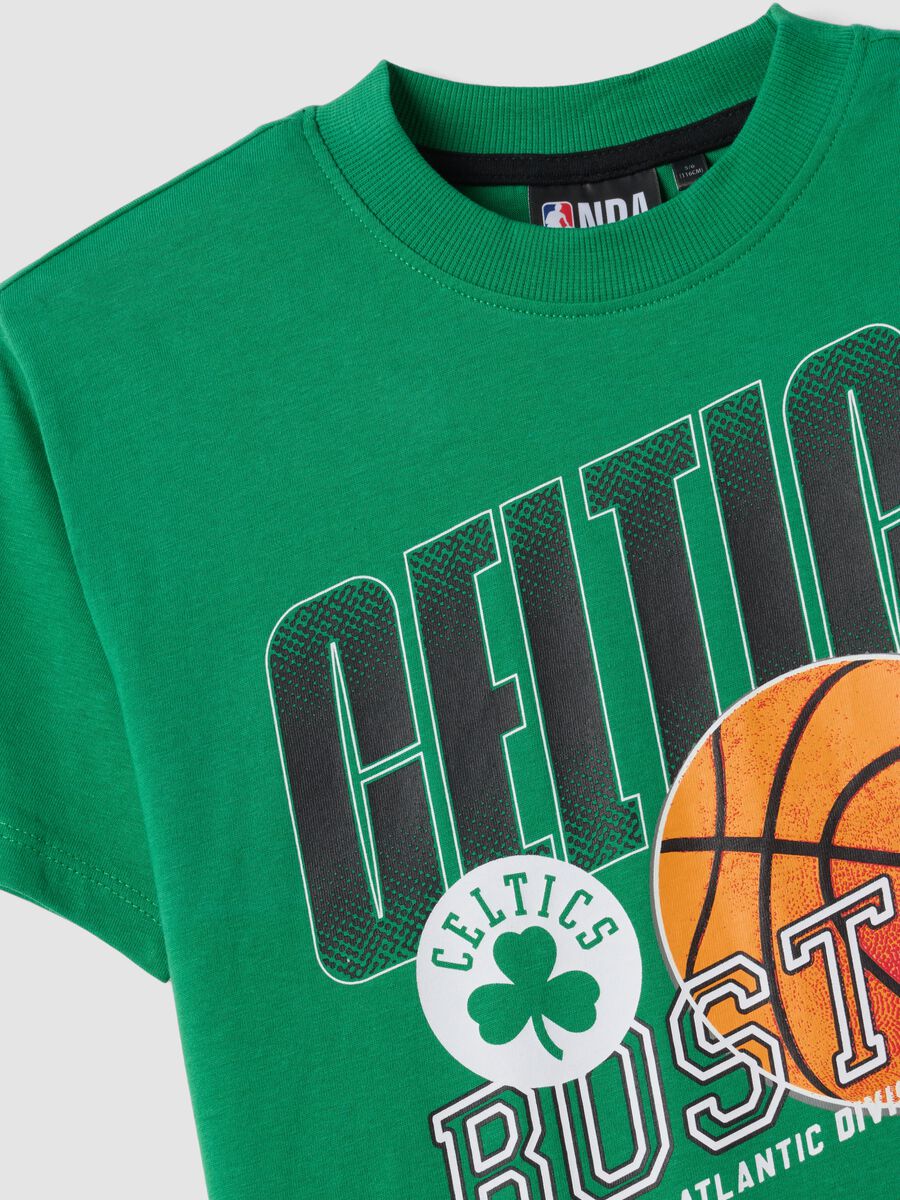 T-shirt verde in puro cotone a maniche corte_2