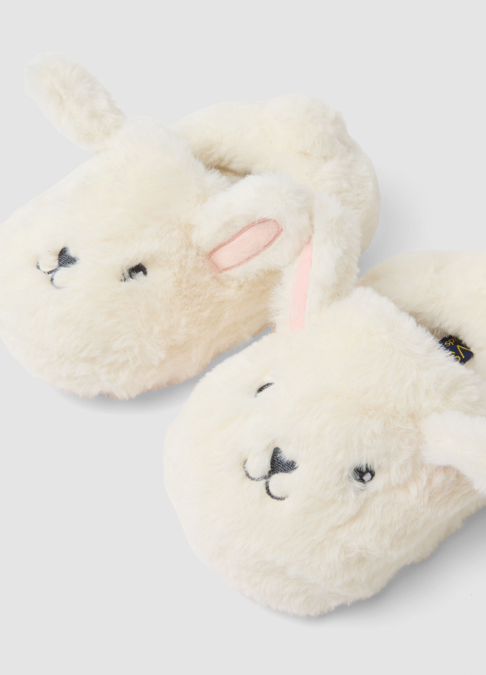 White bunny slippers for girls