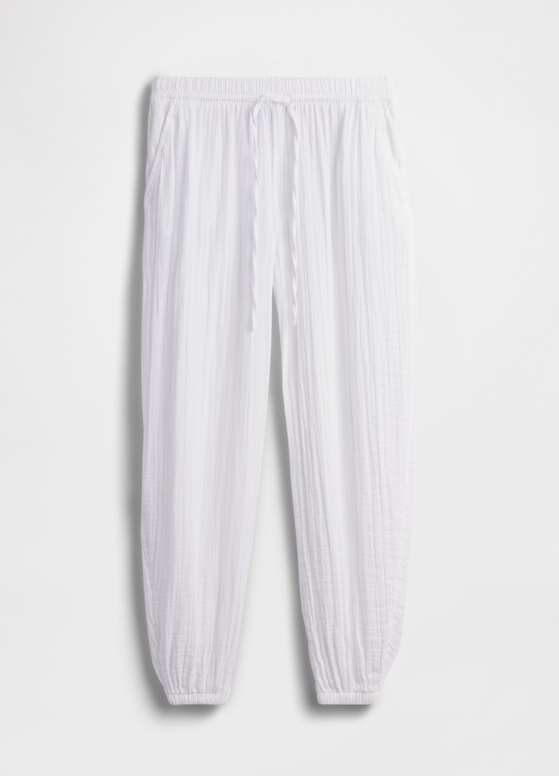 Pure cotton jogger trousers