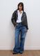 Brown biker jacket in viscose blend_2