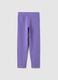 Girls' Violet Stretch Cotton Slim Fit Leggings_0