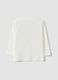 White organic cotton T-shirt with puppy print for baby boy_1