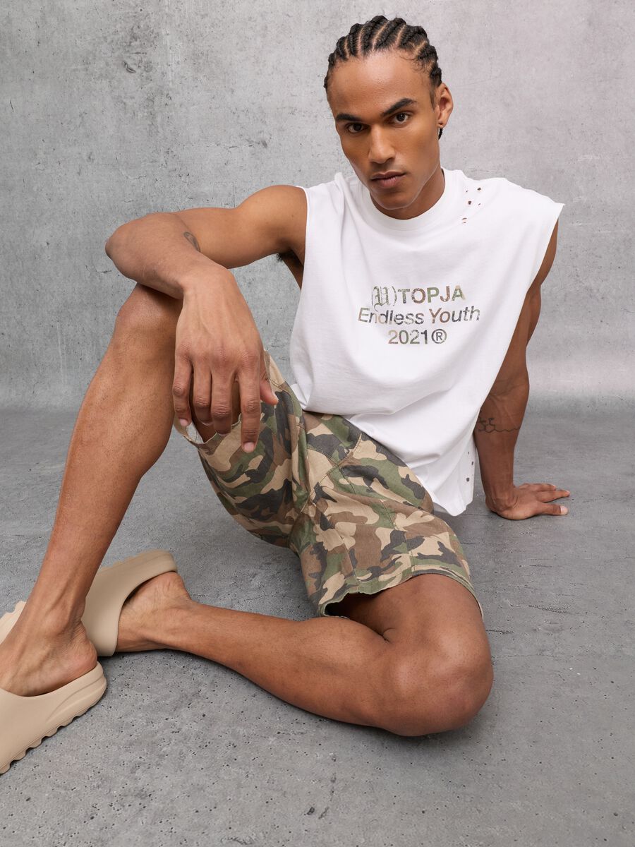 100% Linen Camo Shorts_4