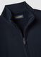 Blue cotton-blend sweatshirt regular fit with full zip_5