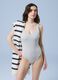 ALTAVIA SAILING grey one-piece swimsuit in stretch fabric_0