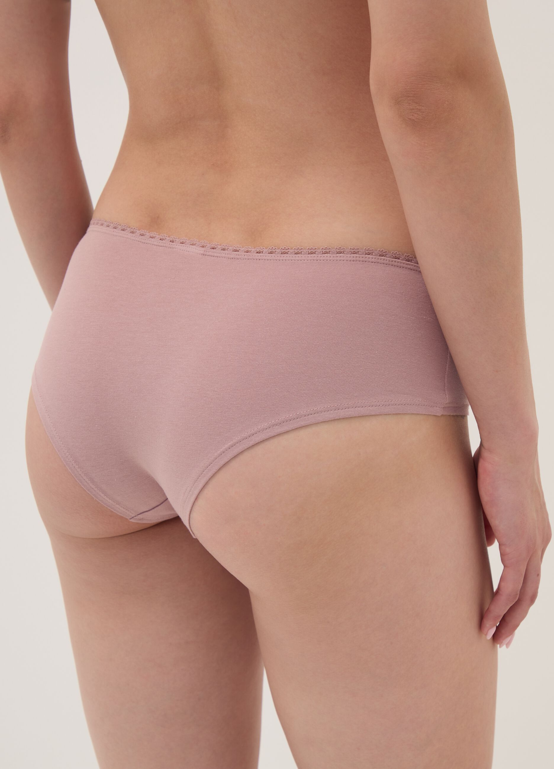 3-pack of multicolour organic stretch cotton hipster briefs