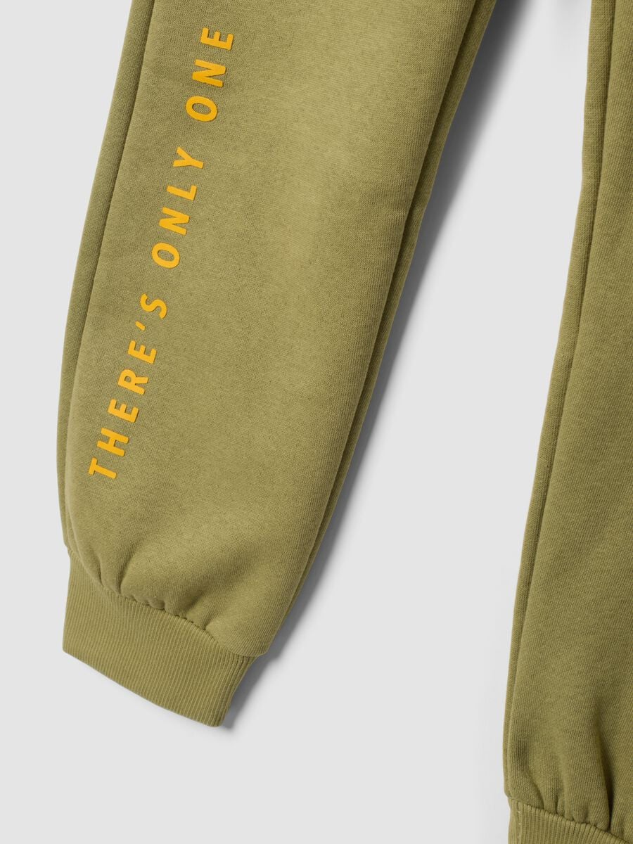 Green cotton-blend trousers with cuffed hems_2